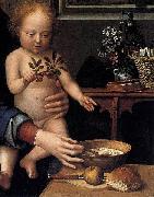 Gerard David Virgin and Child with the Milk Soup oil on canvas